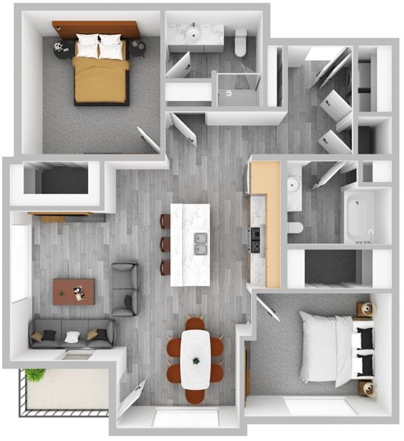 2 Bedroom / 2 Bath