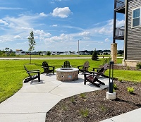 The Terraces of Windsor Crossing 55+ - The Terraces of Windsor Crossing - Outdoor Fireplace